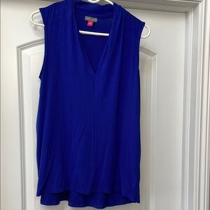 Sleeveless Blue Top